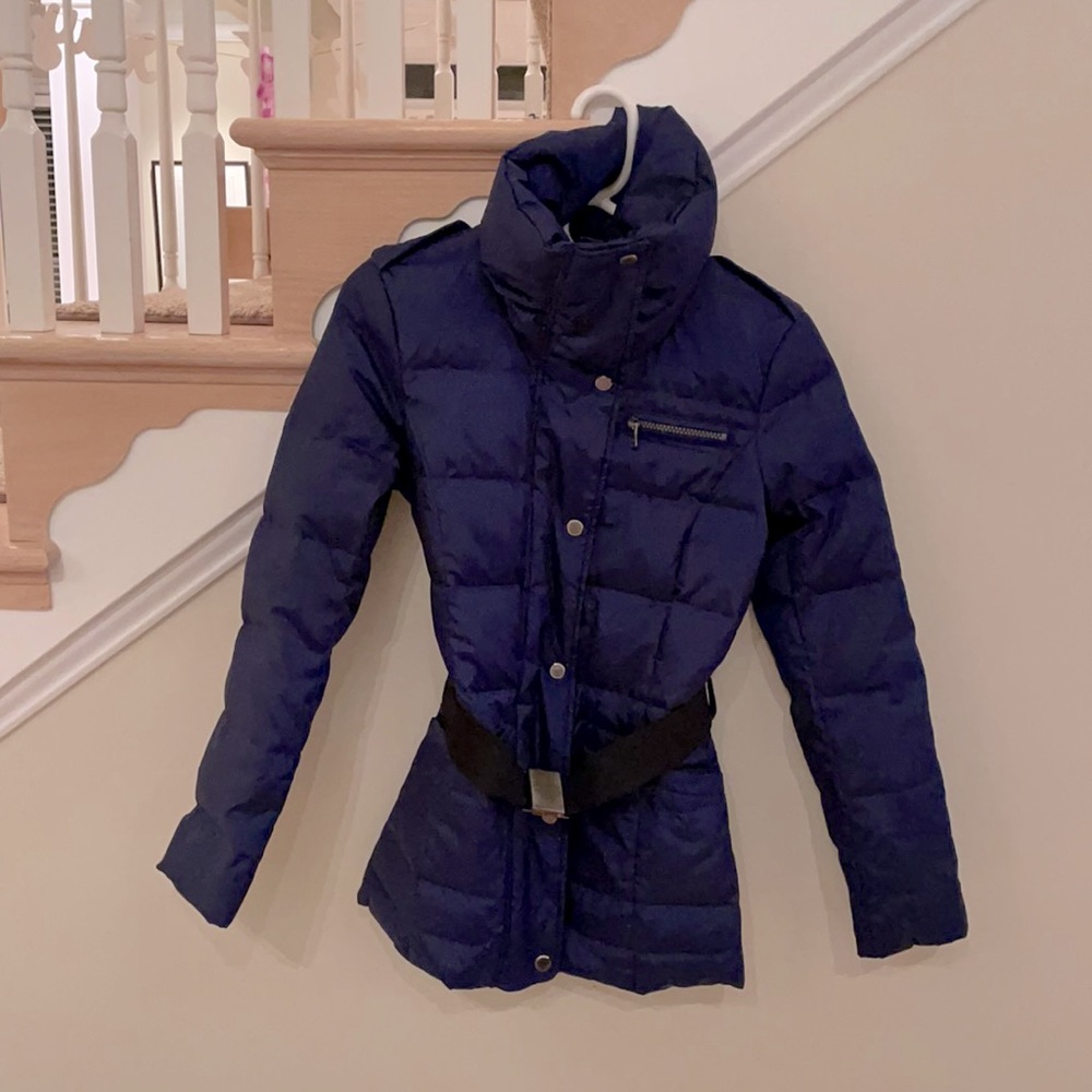 Warm and Wonderful MARC NEW YORK coat in XS it’s a lovely shade of blue EUC